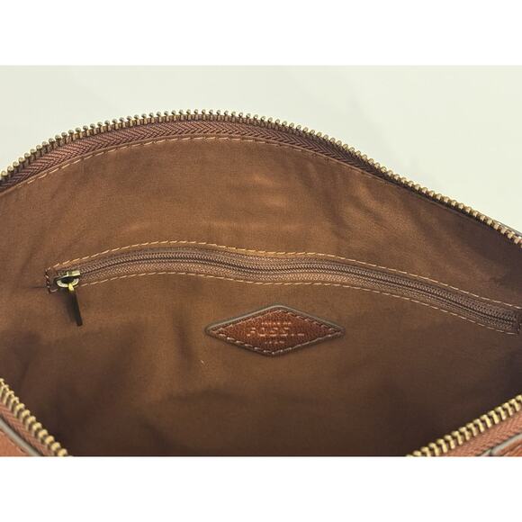 Fossil Skylar Crossbody Bag Brandy Brown Leather New NWT - Picture 8 of 10